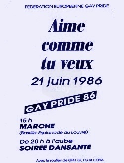 Gay pride paris 1986